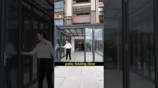 Aluminum alloy patio folding door takes up less space doors