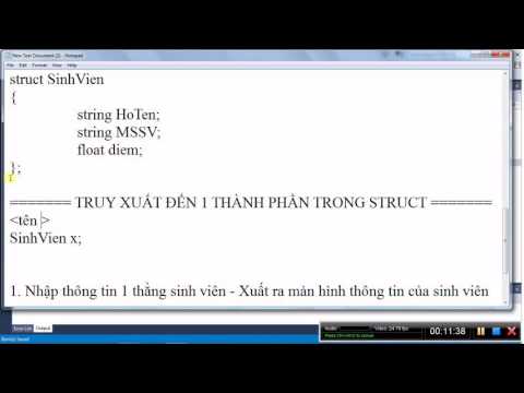 [Lập trình C/C++]Bài 45.Kiểu dữ liệu cấu trúc struct - Cú pháp khai báo - Nhập - xuất struct(Phần 2)