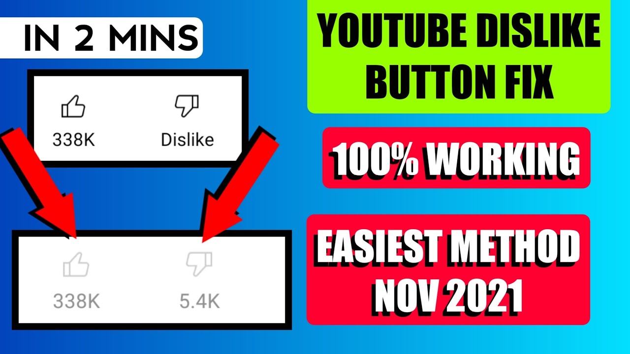 How To Fix Youtube Dislike Button In Mobile (100 Working 🔥). Youtube