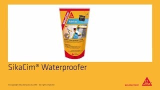 Sikacim Waterproofer For Waterproof Mortar And Concrete Youtube