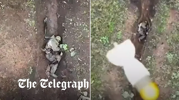 Moment Russian soldier catches and throws away Ukrainian 'drone bombs' - DayDayNews