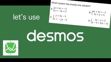 DESMOS Graphing Calculator - Solving a System of Equations by Graphing (Multiple Choice)