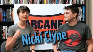 Ronnie chats with Nicki Clyne at Arcane Comics