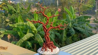 How To Make A Wire Bonsai Tree In The Winter And No Leaves?