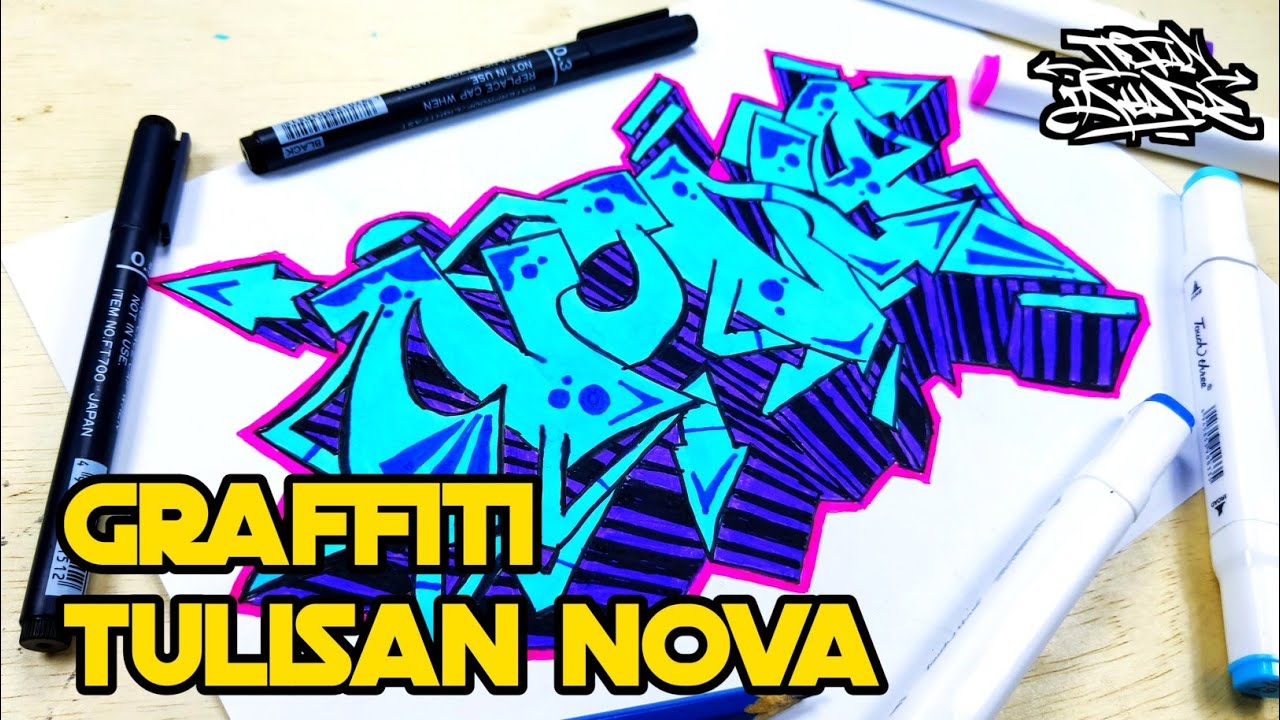 Graffiti di kertas nama NOVA - YouTube