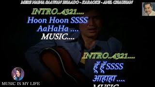Video thumbnail of "Mere Naina Sawan Bhado Karaoke With Scrolling Lyrics Eng. & हिंदी"