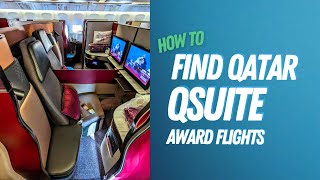 How to find Qatar QSuite award flights