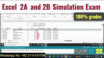 Excel 2A and 2B Simulation Exam #simulationexams #excelexam #2aexam #2bexam #2A #2B #myitlabexcel
