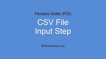 Pentaho Kettle (PDI) CSV File Input Step