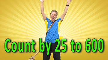 Skip Counting by 25 to 600 | Count By 25 | Counting Song | Skip Counting Song | Jack Hartmann
