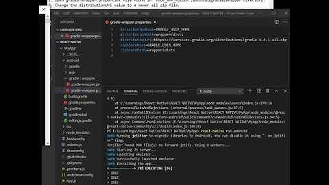 react-native run-android reflectioncache error fix