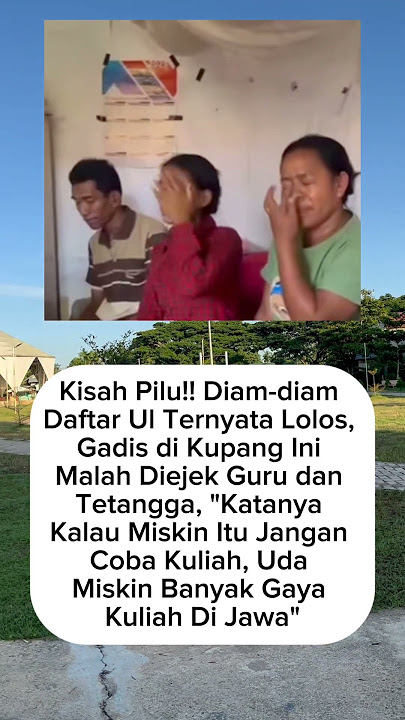 Gadis ini lolos UI malah kena nyinyir dari tetangga