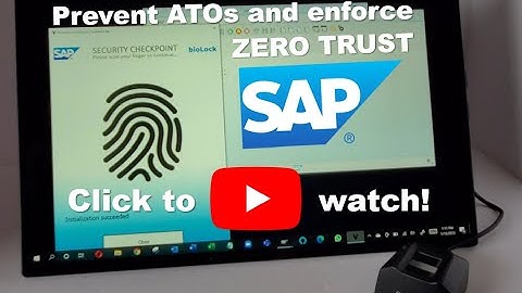 bioLock MFA4SAP Live Demo: Prevent Account Take Overs and Enforce ZERO TRUST inside SAP