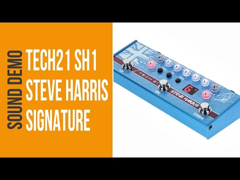 ベース Tech21 SH1 Steve Harris Signature Tech 21 NYC Steve Harris SH1 Signature Sansamp Bass Preamp Pedal