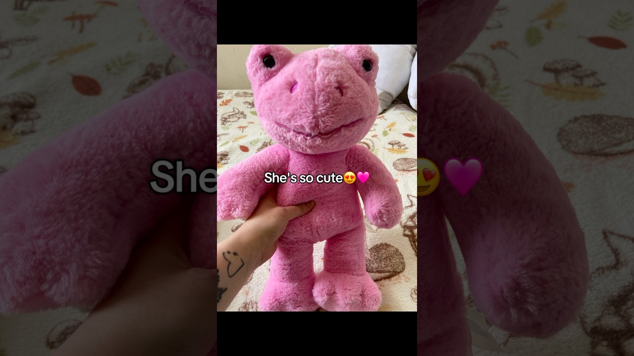 Open my build a bear frog with me from vinted🐸🩷. 