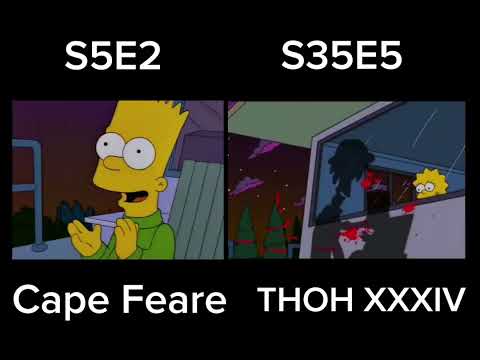 The Simpsons Cape Feare/Treehouse of Horror XXXIV Comparison
