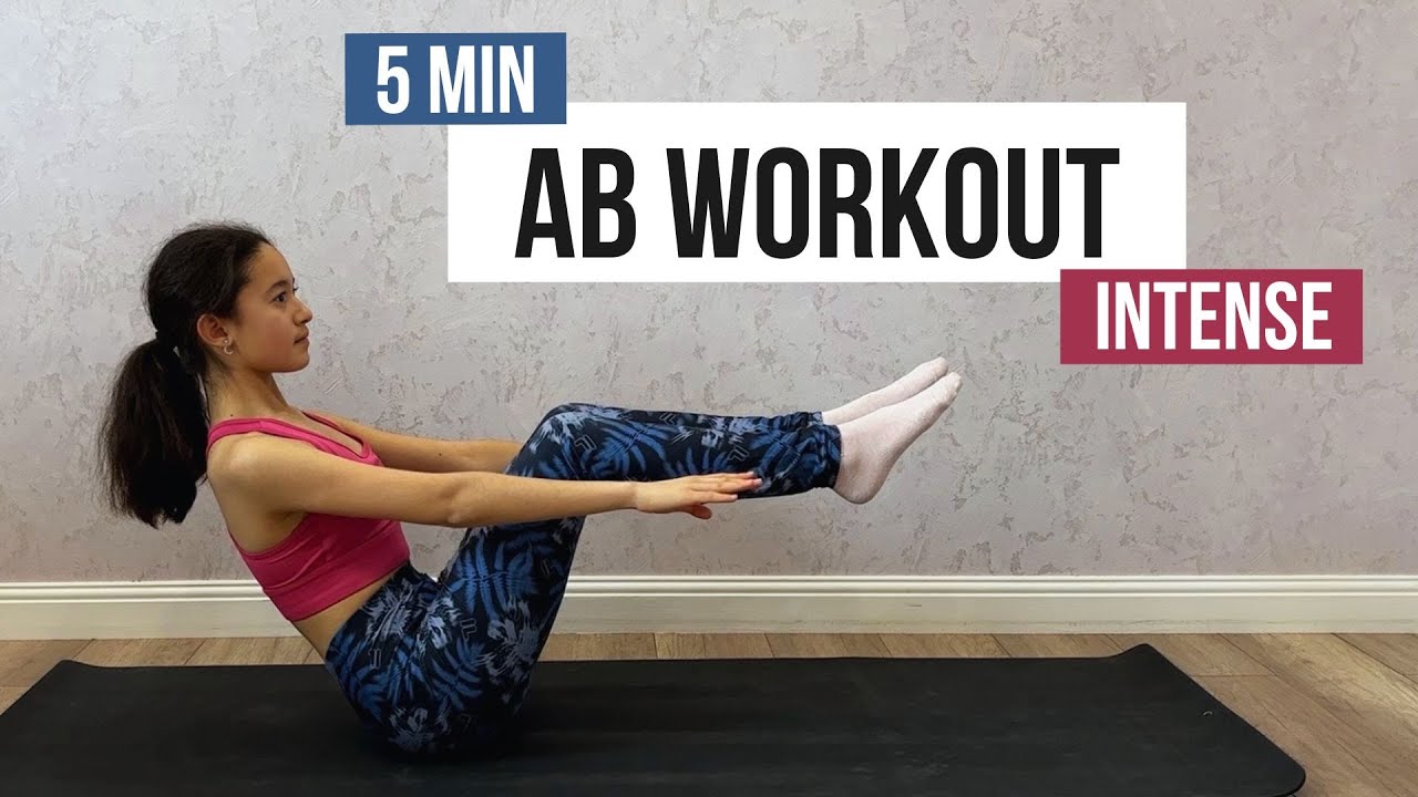 5 Minute Express Ab Burn | Intense Core Workout at Home - YouTube