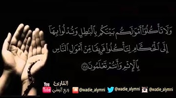 وإذا سألك عبادي عني فإني قريب أجيب دعوة الداع إذا دعان - تلاوة رائعة للقارئ : وديع اليمني