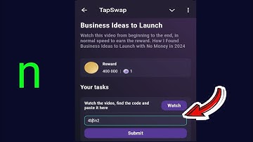 Business Ideas To Launch | TapSwap Video Code | How I Found Business Ideas to Launch with No Money
