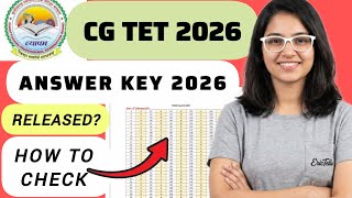 Cg Tet Answer Key 2026 Chhattisgarh Tet Answer Key 2026