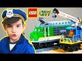 Lego City Cargo Train Unboxing + Pretend Play Police Intro Skit | JackJackPlays