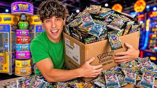 Marathon Winning & Opening Pokemon Cards At The Arcade