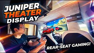New Model Y Juniper Theater Display! Best Display for Road Trip Movie & Gaming! #tesla