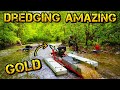 Using our new 3 inch gold dredge to find amazing gold