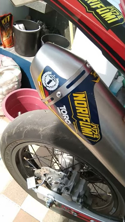 Check Sound Knalpot Norifumi Torc Original di Motor Honda CRF 150 L