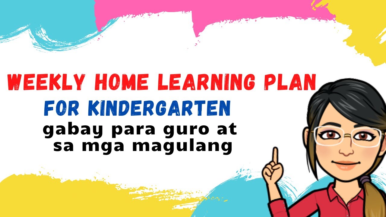 WEEKLY HOME LEARNING PLAN FOR KINDERGARTEN YouTube weekly-home-learning-plan-for-kindergarten-youtube