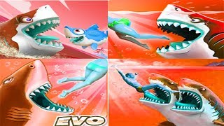 Hungry Shark World Vs Hungry Shark Heroes Vs Hungry Shark Evolution VS Double Head Shark Attack 2019 screenshot 4