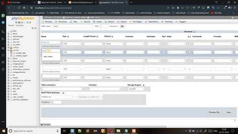 creating database and connecting it to the php project