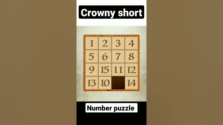 How to solve 4×4 sliding number puzzle #trending #short