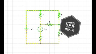 Mesh analysis - Problem 8 (using the super mesh)