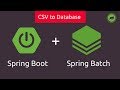Spring Batch in Spring Boot | CSV to Database | Tech Primers