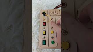 Light Up Busy Board | Montessori Switch Toy for 1–2 Year Olds | LinearaHandMade