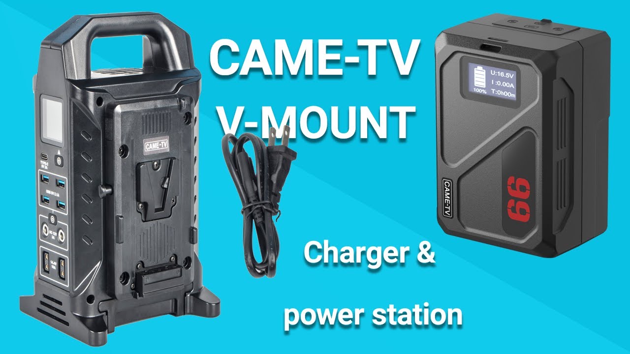CAME-TV Dual Channel V-Mount Battery Charger and Power Station
