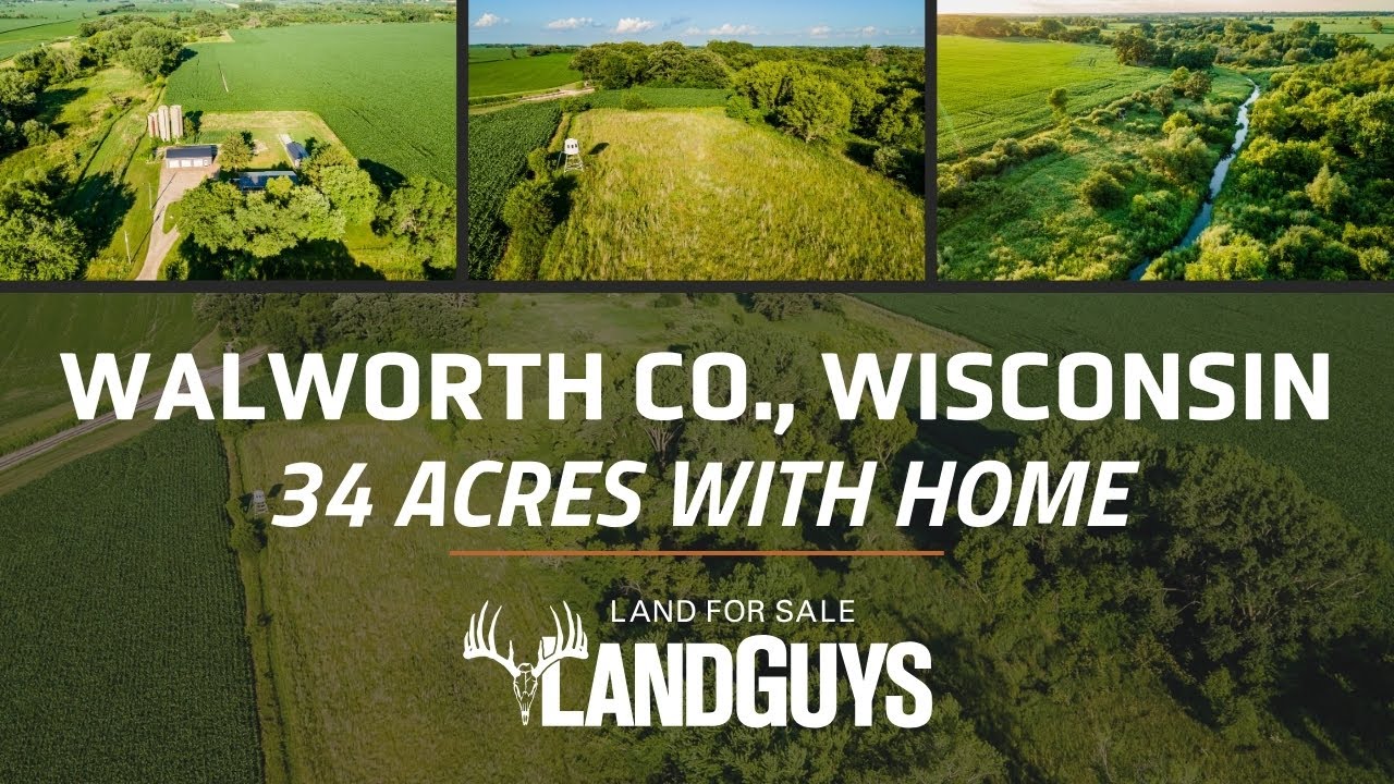 Walworth County Wisconsin Country Home on 34 Hunting Acres!