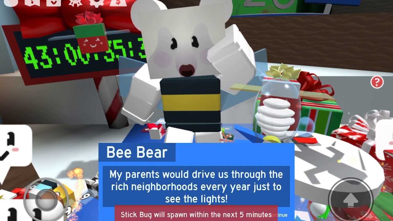 Can someone help me find what mother bear is saying? I think it's about the  digital bee. : r/BeeSwarmSimulator