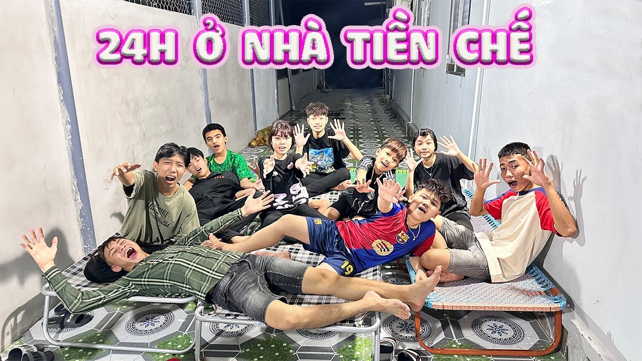 Thử Thách 24H Ở Nhà Tiền Chế Mới Xây Của Chú Sang #trangandvinh