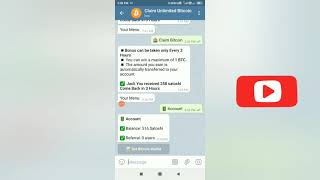 Earn Free Bitcoin Telegram Bot 250+ Satoshi Every 3 Hour No Investment | Earn Online Money