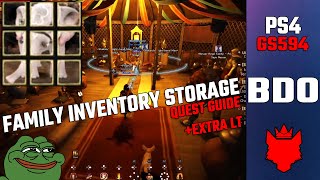 BDO PS4 | Family Inventory Storage Quest Guide +Extra LT