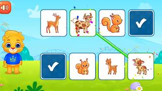 Match The Animal With Their  Baby,  Animals And Their Babies Kids Video, #kidsplaytoon2024 #viral