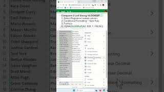 Compare two lists to find missing values using VLOOKUP in Excel - Excel Tips and Tricks screenshot 5