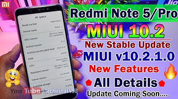 MIUI 10.2.1.0 Stable Update for Redmi Note 5/Pro Coming | MIUI 10.2 Update Series with 5 Features