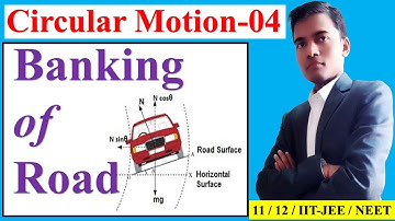 Class 11 Circular Motion 04 || Banking of Road || IIT JEE NEET || Banking Of Road With Friction