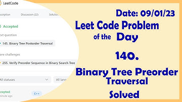 144 || Binary Tree Preorder Traversal || Leetcode Daily Challenge