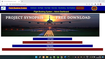 Project Synopsis  | Airline Reservation System Python Django | Free Download