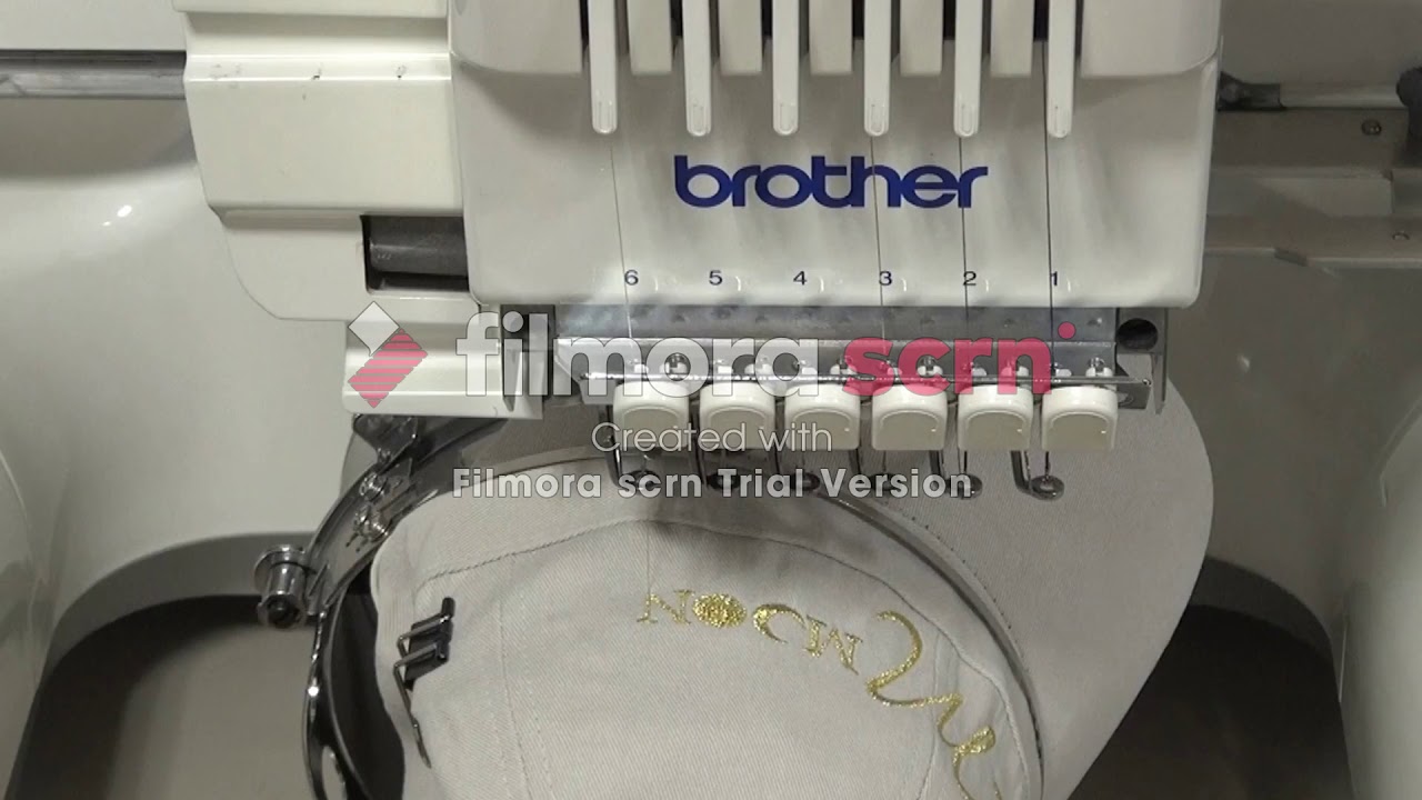 ブラザーPR600帽子刺しゅう - YouTube