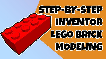 AUTODESK INVENTOR TUTORIAL: How to 3D MODEL a LEGO BRICK - Intro Lesson - Step by Step Process